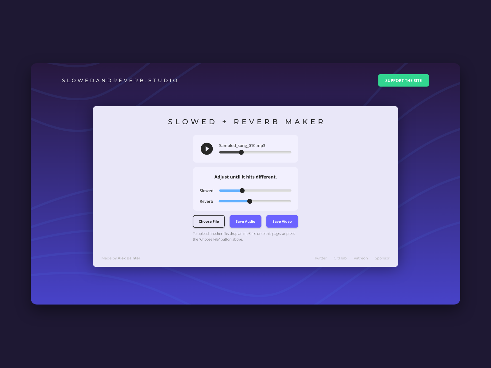 Slowed and Reverb Studio site redesign by Arto Jegas on Dribbble