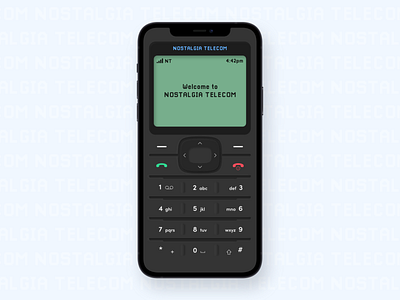 Nostalgia Telecom buttons design mobile mobile app mobile design nostalgia phone retro phone ui ui design ux ux design