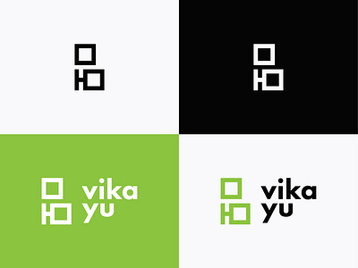 Vika Yu appdeveloper branding grid logo logotype monogram personalbranding programmer russian simple u v vika yu