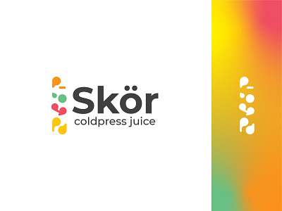 "Skör" Logo abstract branding coldpress colorful juice logo