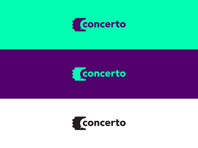 Concerto branding concert logo logochallenge logocore message app ticket