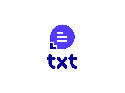 TXT blue buble logo logocore logodesign message pencil txt