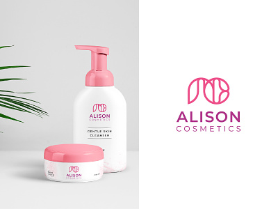 Alison Cosmetics 01 alison brand branding branding design cosmetics logo logocore logomark
