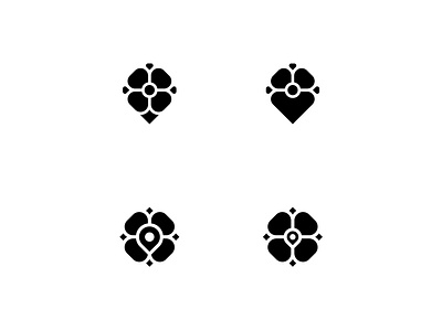 Flower Spot (Logo concept) black and white design flower location logo logodesign logomark logos spot symbol symbol design symbol icon vector