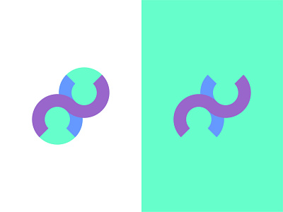 user icon + infinity symbol+C blue branding color colorful design green icon infinity infinityloop logo logodesign logomark purple user vector