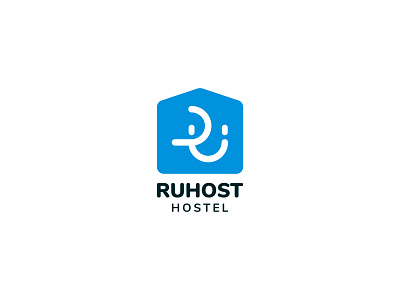 Ruhost Hostel branding branding design design face hospitality hostel letter logo logodesign logomark monogram russian symbol vector