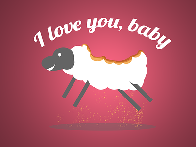 I love you, baby cookie love sheep