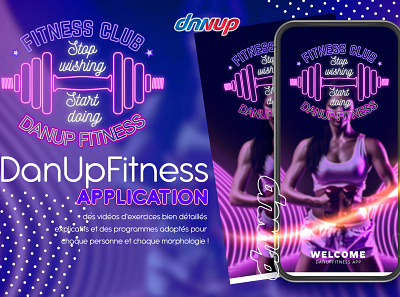 danup Fitness App app design gradient design