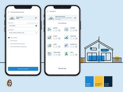 Online Contract (Real Estate) App - IOS | LANDOLET - UK branding design illustration ios logo mobile product product design re real estate realstate ui ux vector