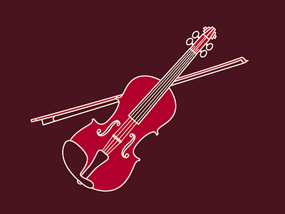 My Muse icon illustration violin