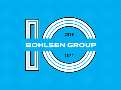 Bohlsen Group 10 Year Logo 10 years anniversary logo halftone logo