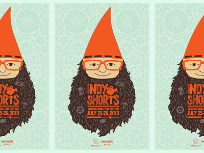 Indy Shorts Poster film film festival film poster gnome illustration