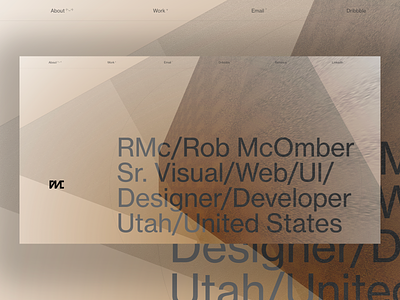 RMc Portfolio Site Home homepage portfolio website