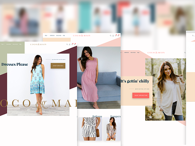Clothing store redesign explorations color palette e commerce hero section