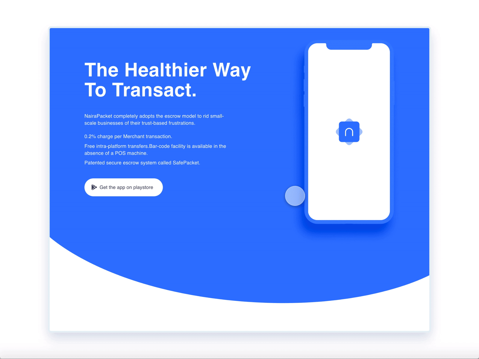 Landing Page For NairaPacket app branding clean design icon lettering minimal mobileuidesign uidesign typography ui