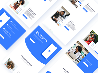 Landing Page (NairaPacket) app blue branding clean design landing page minimal mobileuidesign uidesign typography ui ux web webdesign