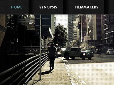 Feature Film black dark navigation photo shadow texture typography website