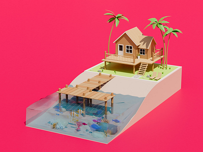 Private Island Illustration