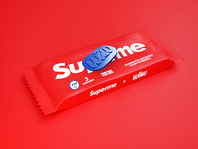 superme x waw blender 3d branding design illustration isometric low poly package packagedesign packaging supreme