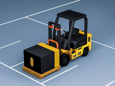 Forklift 3dmodeling artdirection blender3d cinema 4d design isometric low poly motion graphics