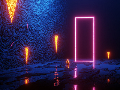 The Portal Dribbble artdirection blender 3d cgi digital art illustration low poly voxel