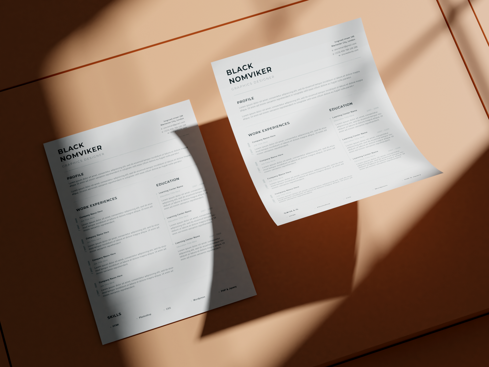 Resume / CV Template by Wawan Saputra on Dribbble