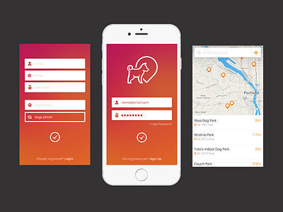 Dog Park App UI