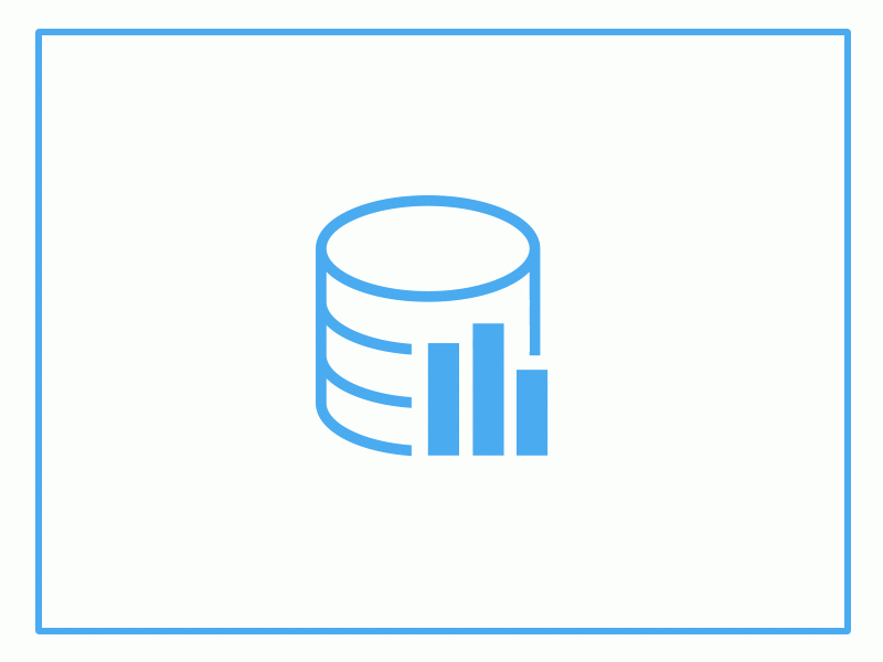 Database Analytics Icon analytics blue database graph icon line icon