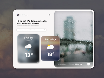 Wheather app ui design