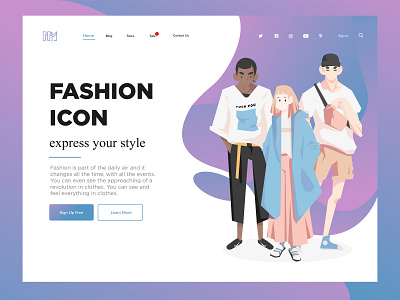 Fashion Icon branding design fashion flat graphic design header illustration hype icon illustration illustrator ui ux vector web website