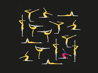 Yoga Pose animation design flat graphic design header illustration illustration illustrator ui ux vector yoga