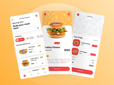 Food Delivery App design food app food app design icon interface minimal ui ux