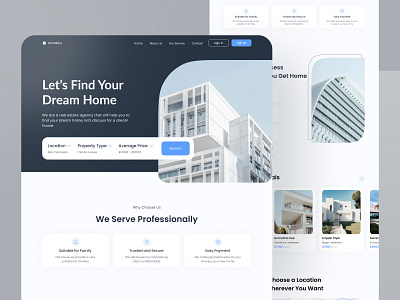 Real Estate Landing Page branding design graphic design minimal realestate ui ux website