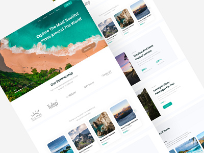 Travel Agency Landing Page design figma header landing page minimal popular travel agency ui ux website