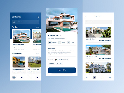 Properties Mobile App app branding design flat minimal popular properties agency properties mobile app real estate real estate agency real estate mobile app travel ui ux