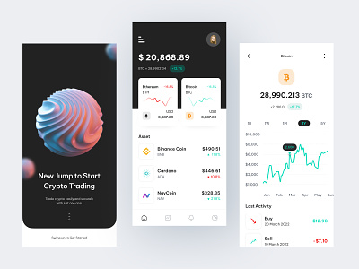 Mengcrypto - Crypto Trading App🚀 app design bitcoin blockchain card coin crypto wallet cryptocurrency ethereum exchange finance investment mobile mobile app payment product design trade trading app ui ux wallet