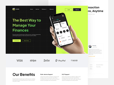 K-Bank - Finance Landing Page