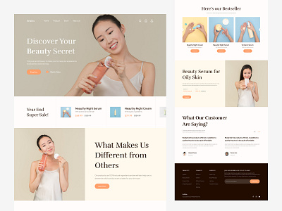 Schön - Cosmetic Landing Page beauty beauty care beauty product cosmetic website design landing page skin care ui ux web web design website