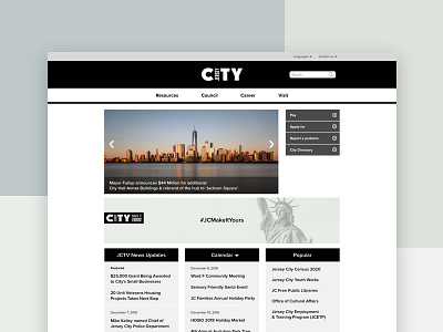 Jersey City Web Redesign ui ux web design