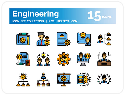 Engineering icons design engineer engineering icon illustration logo vector
