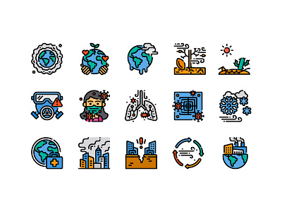 Pollutions graphic design icon icons ill illustration pollutions vector