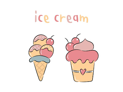 ice cream illustration dessert food graphic design ice cream icon illustration sweet vector