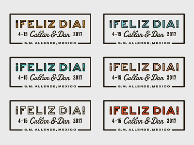Wedding Stamps. mexico typography wedding