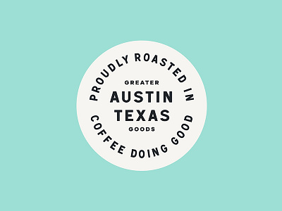 Coffee badge. atx badge branding coffee