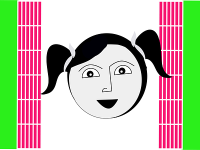Girl adobe design illustration vector