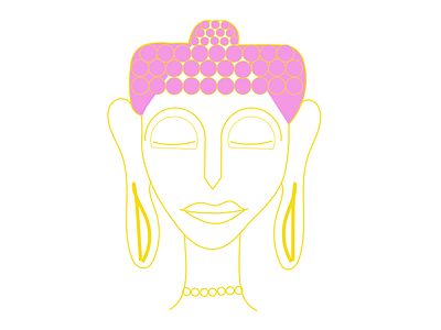 Lord Buddha - Adobe Illustrator Drawing