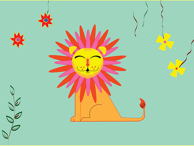 Lion- Happy Kingdom! Save All! adobe design illustration vector