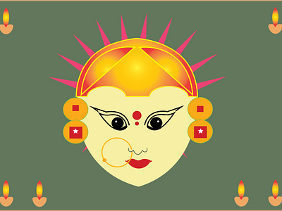 Goddess Durga adobe animation design gradient gradient design icon illustration ui vector