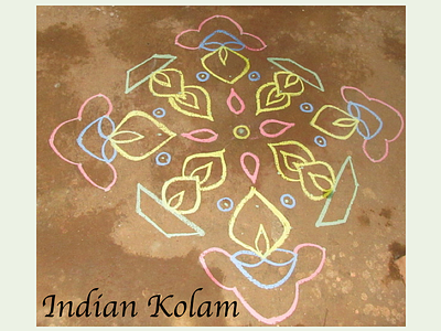 South Indian 'Kolam' abstract art design drawing hand drawn indian kolam sketch tamilnadu traditional art vector