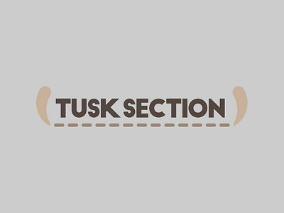 Tusk Section branding design flat icon illustration logo vector